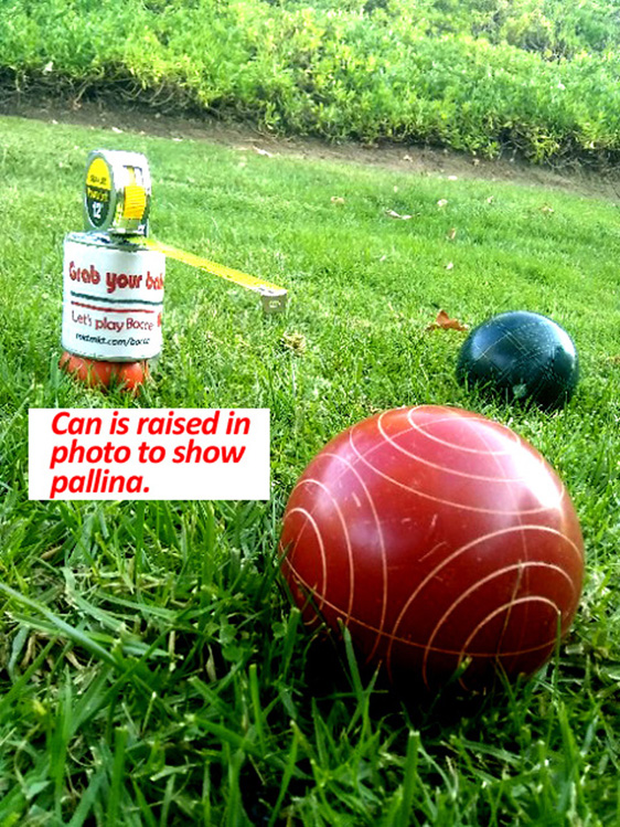 Using the Swivel Bocce Ball Measuring Device