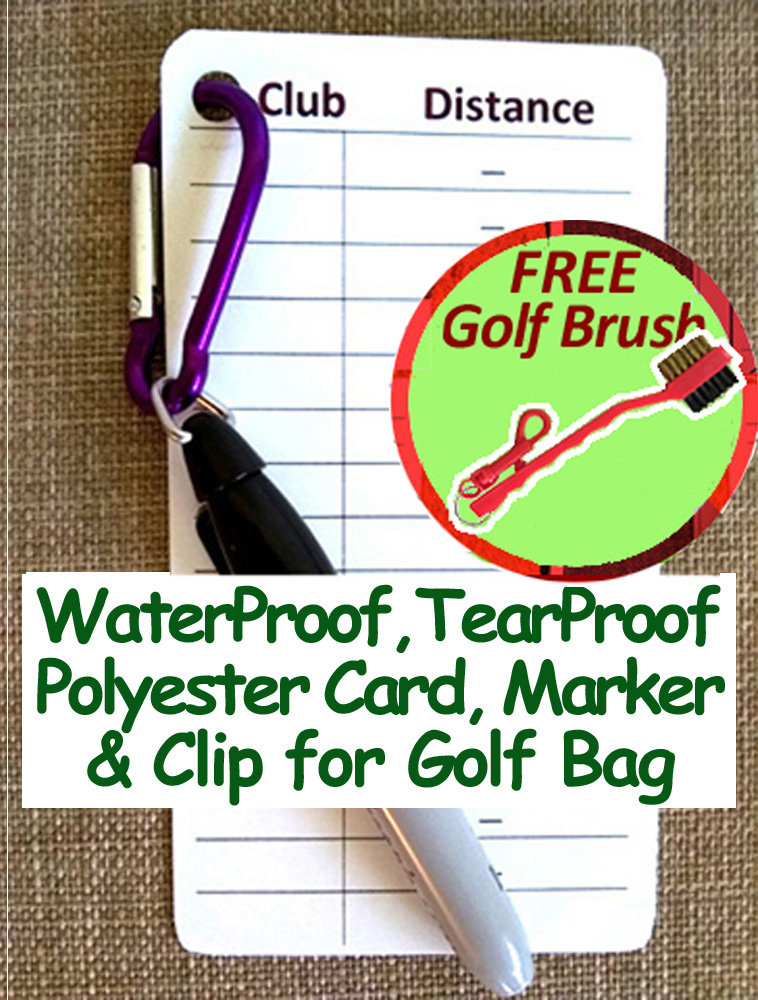 Golf Club Distance Reference Card Component